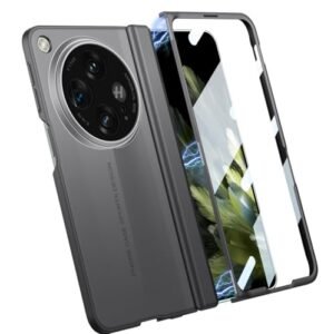 Blade Series Slim Hard Back Case Cover With Magnetic Hinge Cover Front Glass For Oneplus Open Grey Polycarbonate Featured