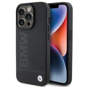Bmw Compatible With Iphone 15 Pro Max Case Official Licensed Mag Safe Compatible Real Leather Case With Hot Stamp Metal Logo Protective Case Cover Designed For Iphone 15 Pro Max Black Featured