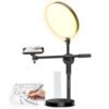 Brolaviya Overhead Video Floor Stand With Full Screen Fill 10 Ring Light With Remote Metal Flexible Arm1 4 Head For Camera Webcam With Mobile Bracket For Youtube Desktop Bedroom Office Featured