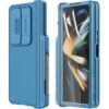 Camshield Pro For Samsung Galaxy Z Fold 4 Case With S Pen Holder Slide Camera Cover Creative Hinge Protectionhidden Kickstand Protective Phone Case For Galaxy Z Fold 4 Case Blue Featured