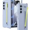 Case Cover With Magnetic Hinge Cover Front Glass Protector Pen Free For Samsung Galaxy Z Fold5 Galaxy Fold 5 Case Cover Blue Polycarbonate Featured