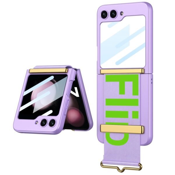 Case Cover With Strap Back Glass For Samsung Galaxy Z Flip5 Galaxy Flip 5 Case Cover Gallery 6