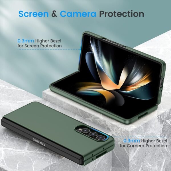 Case Creation Back Case For Galaxy Z Fold4 5gsamsung Galaxy Z Fold 4 5g Matte Finish Back Case Cover Guard Color Wine Green Gallery 5