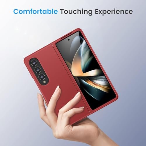 Case Creation Back Case For Samsung Z Fold4hard Pc Sleek Slim Matte Finish Back Case Cover Guard For Samsung Galaxy Z Fold 4 5g 6 7 Inch Wine Red Featured