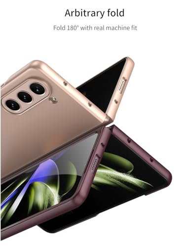 Case Creation Back Case For Samsung Z Fold5 2023samsung Galaxy Z Fold 5 Hard Pc Sleek Slim Matte Finish Back Case Cover Guard Color Wine Red Featured