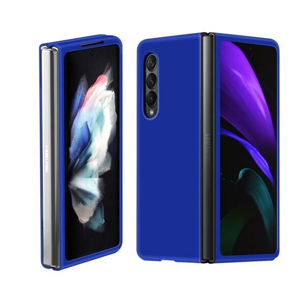 Case Creation Brand For Galaxy Z Fold 4 Back Coverhard Back Grip Matte Case 360 Protection For Samsung Galaxy Z Fold4 Galaxy Z Fold 4 Dark Sky Blue Gallery 7