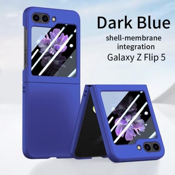 Case Creation For Galaxy Z Flip5 5g Back Casebranded Luxury Rubberised Matte Hard Case Back Phone Cover For Samsung Galaxy Z Flip5 5g Sm F711bzeainu 5g Color Luxury Blue Gallery 2