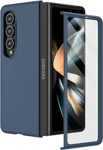 Case Creation For Galaxy Z Fold4 5g Back Casebranded Luxury Rubberised Matte Hard Case Back Phone Cover For Samsung Galaxy Z Fold4 5g Sm F711bzeainu 5g Color Luxury Blue Featured