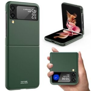 Case Creation For Samsung Z Flip4 Back Casebranded Luxury Rubberised Matte Hard Case Back Phone Cover For Samsung Galaxy Z Flip4 5g Color Royal Green Featured