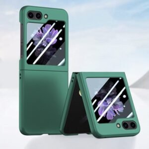 Case Creation For Samsung Z Flip5 Back Casebranded Luxury Rubberised Matte Hard Case Back Phone Cover For Samsung Galaxy Z Flip5 5g Color Royal Green Featured