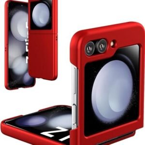 Case Creation For Samsung Z Flip5 Back Casebranded Luxury Rubberised Matte Hard Case Back Phone Cover For Samsung Galaxy Z Flip5 5g Color Royal Red Featured