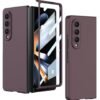 Case Creation For Samsung Z Fold4 Back Case,Branded Luxury Rubberised Matte Hard Case Back Phone Cover For Samsung Galaxy Z Fold4 5G Color - Royal Red