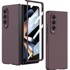 Case Creation For Samsung Z Fold4 Back Casebranded Luxury Rubberised Matte Hard Case Back Phone Cover For Samsung Galaxy Z Fold4 5g Color Royal Red Featured