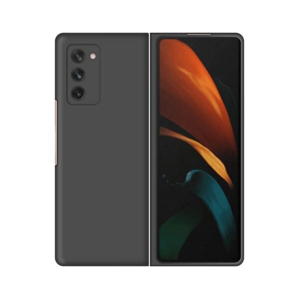 Case Creation New Premium Original Quality Imported Exclusive Matte Rubberised Finish Frosted Hard Back Shell Case Cover Guard Protection For Samsung Galaxy Z Fold 2 Pitch Black Gallery 7