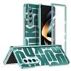 Case For Samsung Galaxy Z Fold 4 5g Fashion Pattern Hinge Protection Clear Pc Cover With Screen Protector Full Protection Green Featured