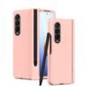 Case for Samsung Galaxy Z Fold 4, Hinge S Pen Holder Hard PC Cover with S Pen Replacement, Full Protection (Pink)