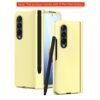 Case For Samsung Galaxy Z Fold 4 Hinge S Pen Holder Hard Pc Cover With S Pen Replacement Full Protection Yellow Featured