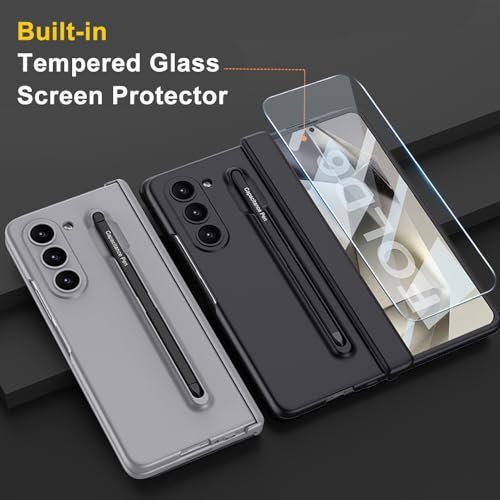 Case For Samsung Galaxy Z Fold 6 With S Pen Holder S Penluxury Case With Magnetic Hinge Protection And Front Screen Protectorhard Pc Shockproof Protective Cover For Z Fold 6greyblack Pen Featured