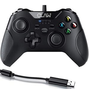 Claw Shoot Wired Usb Gamepad Controller For Pc Supports Windows Xp 7 8 10 With Rubberized Textured Grip And Dual Vibration Motors Featured