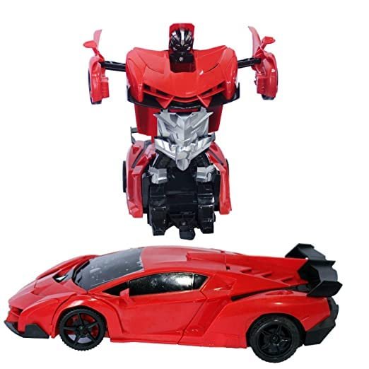 Confidence Remote Control Battery Operated Deformation Auto Convertible Robot Car Toy For Kids Robot Cum Racing Car Featured