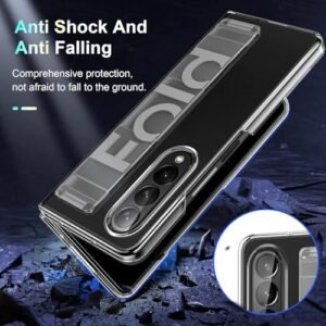 Connexa Armorshield Hard Polycarbonate Tpu Case With Wrist Strap For Galaxy Z Fold 5 Ultimate Protection Enhanced Grip Black Featured