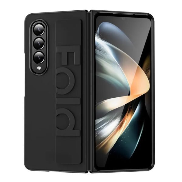 Connexa Armorshield Hard Polycarbonate Tpu Case With Wrist Strap For Galaxy Z Fold 5 Ultimate Protection Enhanced Grip Black Gallery 2