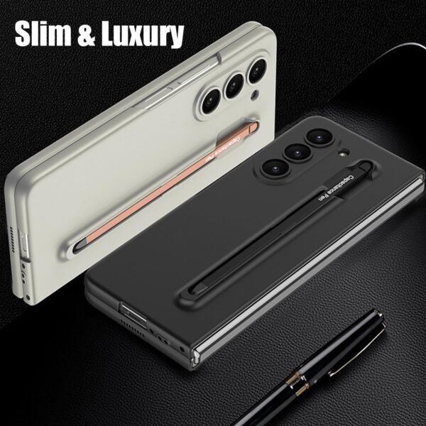 Contrast Ulta Thin Pc Case For Samsung Galaxy Z Fold 6 Inbuilt S Pen Holder Stand Hybrid Back Cover Featured