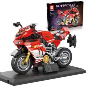 Creative High Tech Motorcycle Bike Mechanical Building Blocks Bricks Diy Stem Toys For Kids 331 Pc 68011 Featured