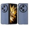 Damondy Compatible For Oneplus Open Phone Case Carbon Fiber Pattern Pu Leather Case Ultra Slim Protective Case For Oneplus Open Blue Featured