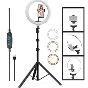 Ddlc 14 Inch Ring Light With Stand Tripod Led Circle Lights With Phone Holder For Selfie Camera Photography Makeup Video Live Streaming And Vlogging Featured