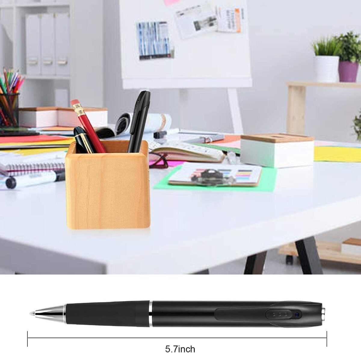 Ddlc Full Hd Pen Camera 1080p Video Audio Recording Indoor Outdoor Pocket Security Camera For Home Office Mettings Surveillance Gallery 1