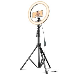 Ddlc Led Ring Light With 7 Feet Tripod Stand For Mobile Phones Camera 3 Temperature Mode Dimmable Lighting Photo Shoot Video Shoot Makeup More Featured