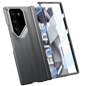 Digital Star Curve Series Slim Hard Back With Magnetic Hinge Protector Case Cover With Front Glass For Samsung Galaxy Z Fold 6 Matt Grey Featured