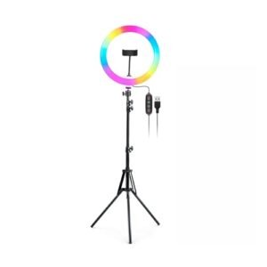 Digitek 14 Inch Multi Color Led Ring Light With 5ft Stand And Smartphone Mount Usb Support Professional Lighting Solution For Photography Video Youtube And Content Creation Featured