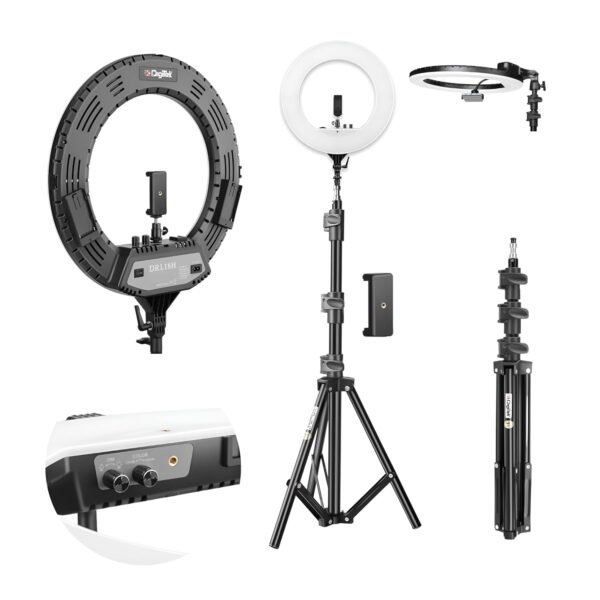 Digitek 18 Inch Led Ring Light With 158cm Stand Ac Dc Power Color Temperature Control Lighting Intensity Control Photography Video Makeup And Live Streaming Usb Powered Gallery 7