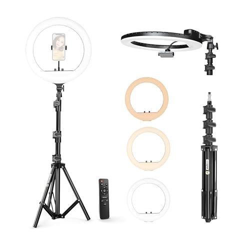 Digitek 18 Inch Led Ring Light With Remote Control Stand 158cm Bi Color Color Temperature Control Lighting Control Ac Powered Photo Video Shoots Usb Powered Featured