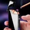 Docsir Smoking Lighter Usb Rechargeable Lighter For Men Boys Windproof Slim Coil Lighter With Smart Fingerprint Sensor Pocket Lighter Gifts For Men Boys Girl Featured