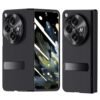 Dootoo For Oneplus Open Hinge Coverage Protective Case Matte Hard Plastic Shookproof Kickstand Cover Bulit In Front Screen Protector Full Body Case For One Plus Open Black Featured