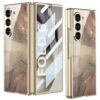 Dootoo For Samsung Galaxy Z Fold 6 Case/Cover Colorful Plating Glass Hybrid Plastic Crystal With Front Screen Protector All-Inclusive Protection Case/Cover For Samsung Galaxy Z Fold 6