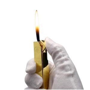 Drumstone Gold Windproof Refillable Pocket Lighter Sleek Design Adjustable Flame Ideal For Smokers And Outdoor Enthusiasts Featured