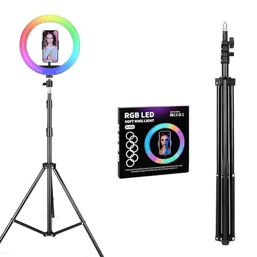 Dyazo 10 Inch Rgb Led Ring Light 7 Ft Tripod Combo For Camera Mobile Phones Suitable For Vloggers Makeupyoutube More Featured