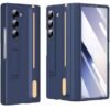 Episode Hinge Protective Kickstand Phone Case For Samsung Galaxy Z Fold 6shockproof Stand Case With In Built Front Glass Protector Pen Case Compatible With Z Fold 6 5g Blue Featured