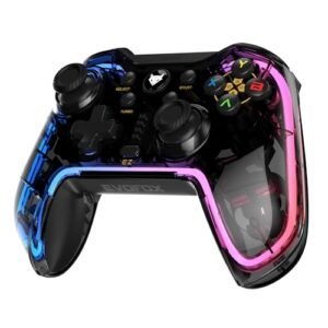 Evofox One Universal Bluetooth Gaming Controller For Pc Ios Ipados Android And Ps4 Dynamic Rgb Lights Transparent Design Gamepad Programable Buttons Turbo Mode With The Dojo App Detachable Mob Featured
