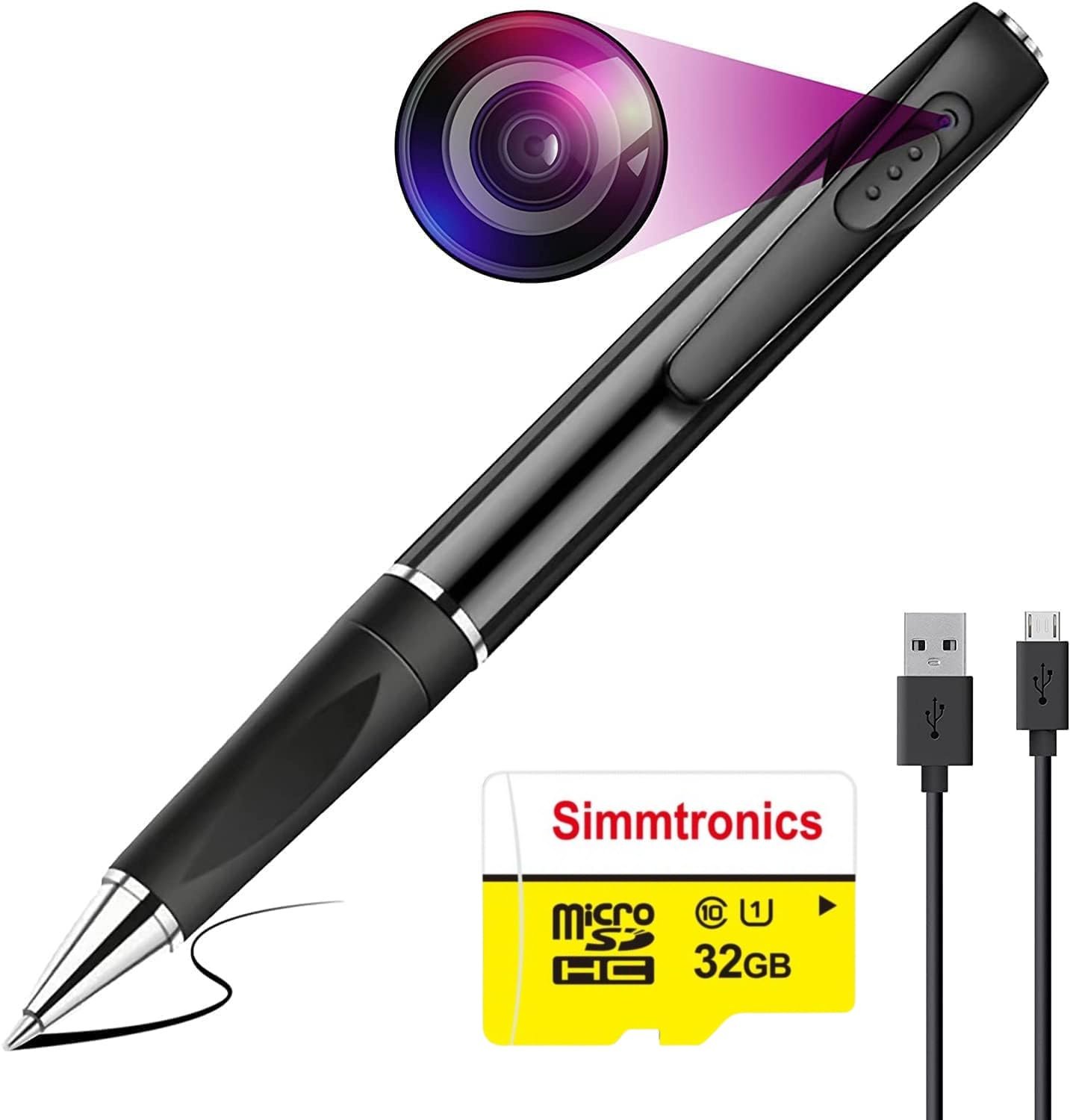 Eyetech 4k Full Hd Pen Camera Indoor Outdoor Hidden Ultra Small Camera Support 128gb Micro Sd Card Long Battery Backup Audio Video Recording Pen For Security Purpose Featured