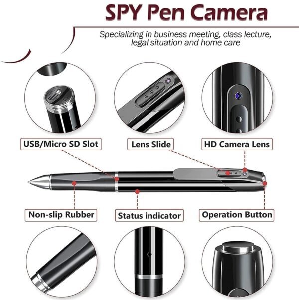 Eyetech 4k Full Hd Pen Camera Indoor Outdoor Hidden Ultra Small Camera Support 128gb Micro Sd Card Long Battery Backup Audio Video Recording Pen For Security Purpose Gallery 6