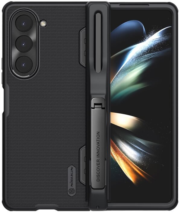 Ezanmull For Samsung Galaxy Z Fold 5 Case With S Pen Holder Hinge Protection Kickstand Shockproof Slim Fit Phone Case For Samsung Galaxy Z Fold 5 With S Pen Holder Frosted Black Gallery 7