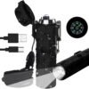 Ezlife 3 In 1 Waterproof Rechargeable Electric Lighter With Flashlight & Compass, Dual Arc Plasma Beam Lighter-Usb Rechargeable-Windproof-No Butane-Indoor & Outdoor Activities