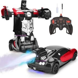 Famous Quality New Look Remote Converting Car To Robot Robot To Car Toy With Light And Sound For Kids Pack Of 1 Red_blue Featured