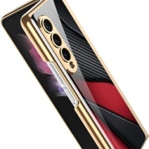 Flex Armor Ultra Hybrid Premium Case For Galaxy Z Fold 4 5g Thin 9h Glass With Glossy Painted Foldable Protective Cover Stylish And Durable Lion Black Featured