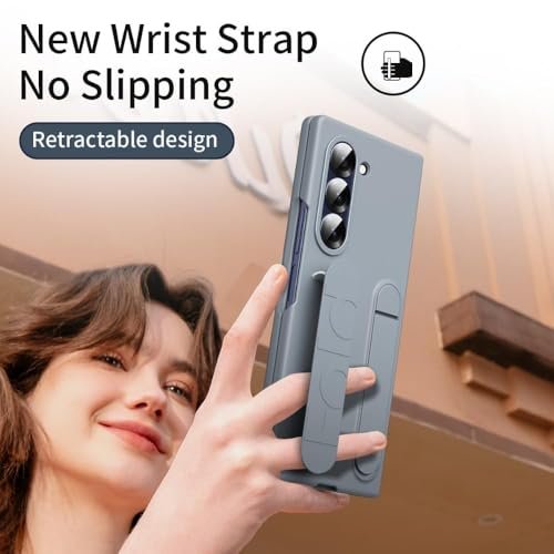 Flex Armor Ultra Hybrid Premium Case For Samsung Galaxy Z Fold 6 Shockproof Case With Strap Kickstand Built In S Pen Wireless Charging Compatible Titanium Gray Fold 6 Featured